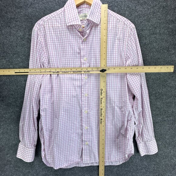 Gitman Bros Shirt Mens Large Pink Button Up Check Lightweight Thin Casual USA‎ - Picture 11 of 15